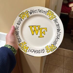 Magnolia Wake Forest Plate - Yellow and Black